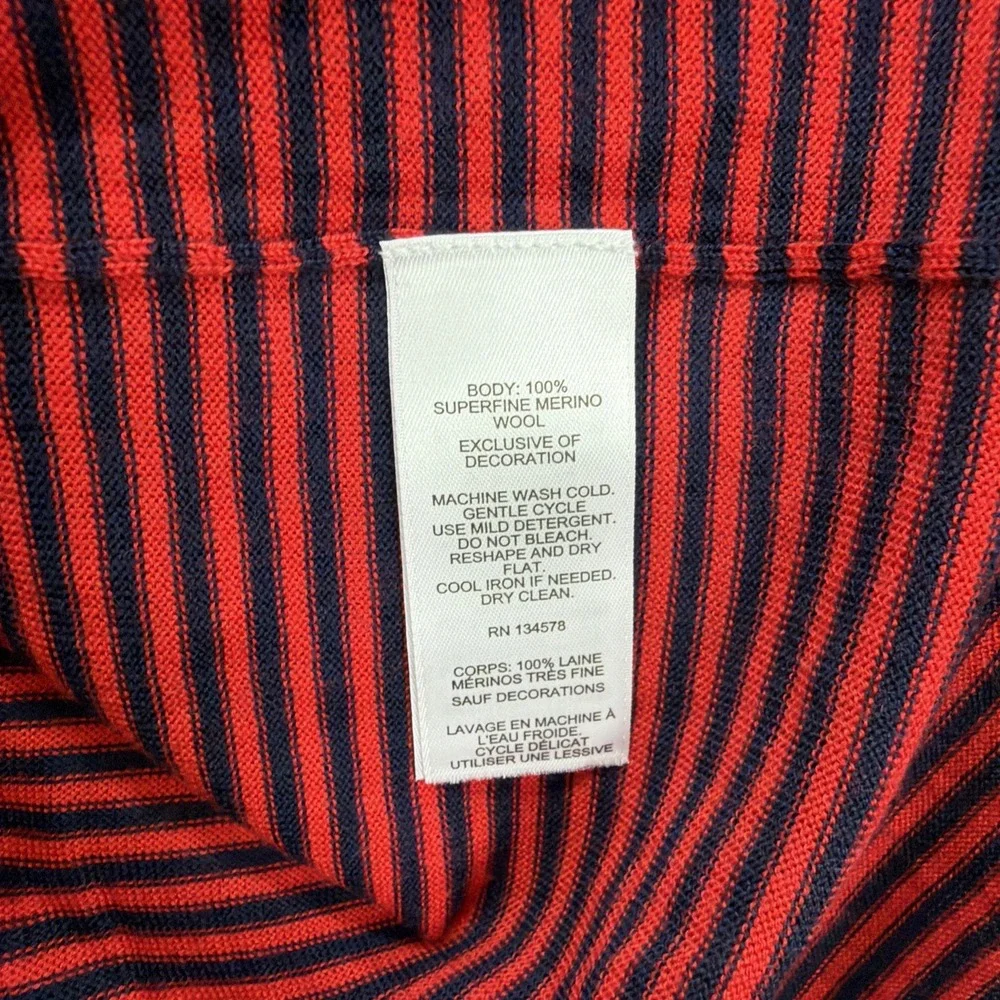 Vineyard Vines‎ Polo Shirt Mens XL Red Navy Stripe OTG On The Go Merino Wool NEW - Picture 5 of 7